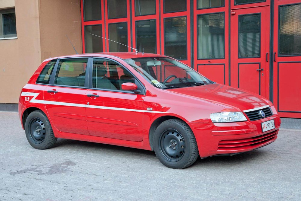 Automezzo dei Vigili del Fuoco volontari per il pattugliamento dell'area